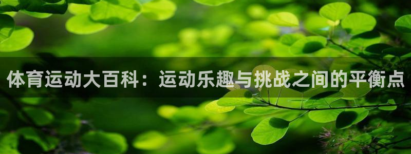 谈球吧体育：体育运动大百科：运动乐趣与挑战之间的平衡点