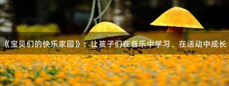 谈球吧体育官网：《宝贝们的快乐家园》：让孩子们在音乐中学习、在活动中成长