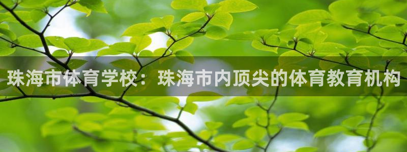 谈球吧体育官网：珠海市体育学校：珠海市内顶尖的体育教育机构